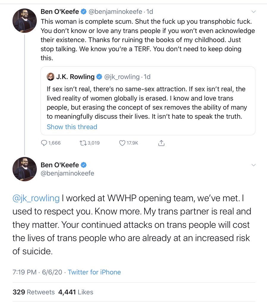 Wolf Though A Liberal Gay Man Like Benjamin O Keefe Retweeting Munroe Bergdorf Saying That Gender Is A Colonial Invention And Describing This As A Feminist Belief Is Actually A Decent