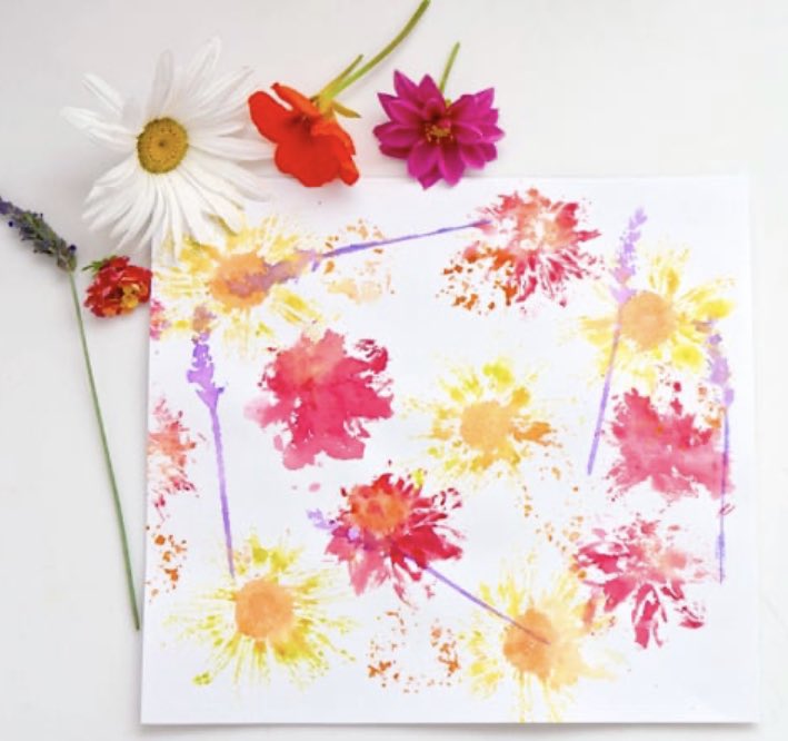 NansenSchool's tweet photo. EYFS Let’s try flower printing today!!#homeschooling #FlowerPrinting #LetsGetCreative #EYFS https://t.co/aiY66w9Qln