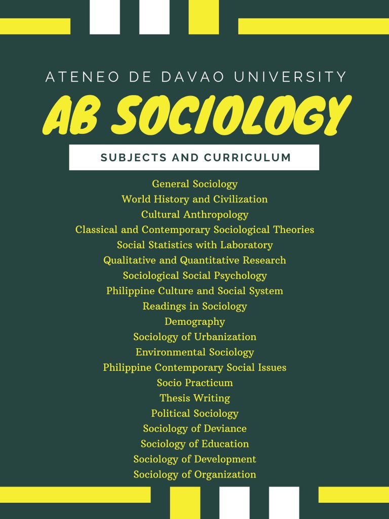 ADDU_Official's tweet photo. ENROLL NOW | Be trained, be exposed, be equipped, be immersed, and be instilled by enrolling in the Ateneo de Davao University’s AB Sociology program! https://t.co/4XdebyWcjo