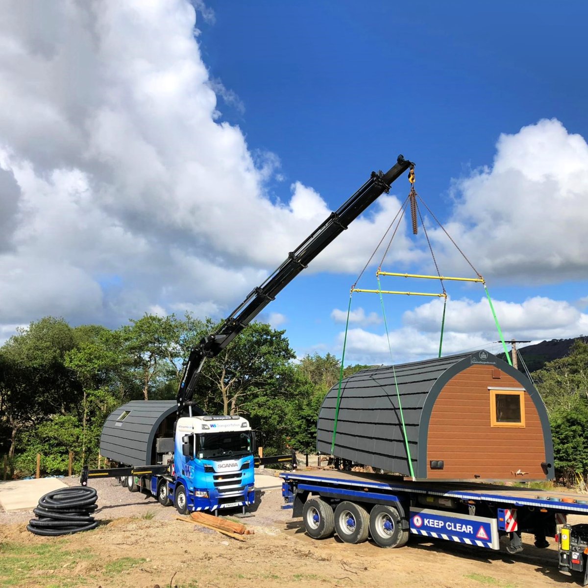 Some excellent work from our specialist lifting team transporting some glamping pods for one of our customers. 
#wstransportation #drivenbyperfection #hiab #lifting #cranes #transport #transportation #glampingpods #24hours #7days #logistics #haulage