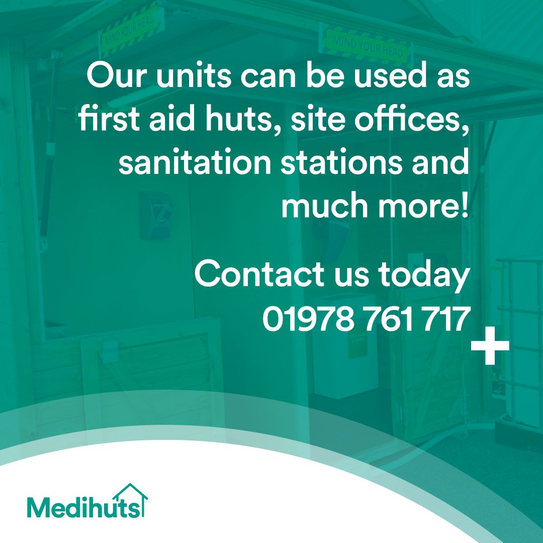 Do you need separate site offices or first aid points? Medihuts can be used for a variety of functions to suit your requirements. Call us to see how we can help - 01978761717 #medihuts #firstaid #welfare #units #sanitation #siteoffices #distancing #socialdistancing #temporaryhire