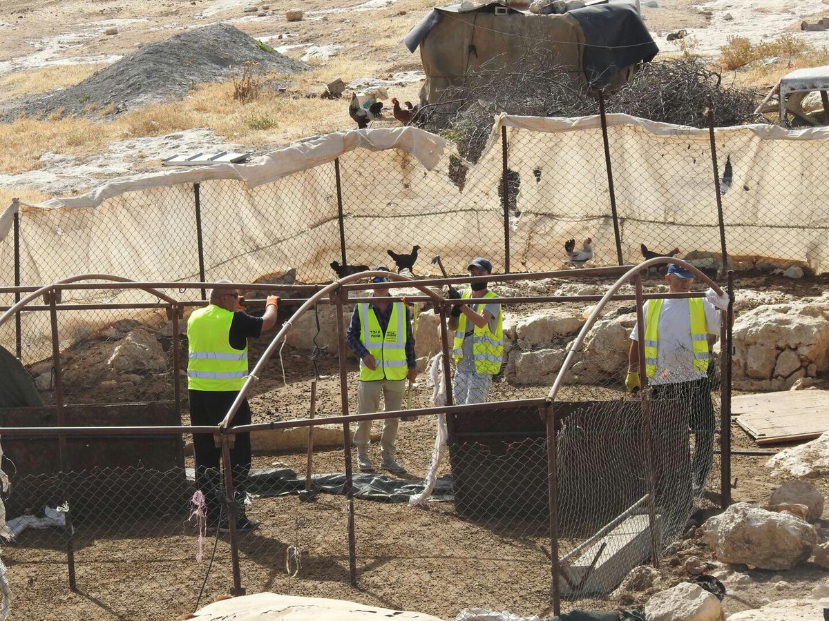 InsiemeATuwani's tweet photo. #UPDATE: L'esercito israeliano ha appena #demolito 3 tende palestinesi nel villaggio di Birin, nelle colline a sud di Hebron. I militari hanno inoltre confiscato materiale per costruzione.
(Foto: AfHR) #diritti_umani #Palestina #demolizioni #Area_C https://t.co/7LunFgtQLh