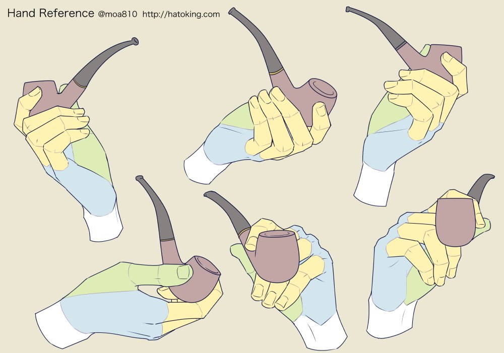 Twitter 上的 Moa トレスokな手のイラスト資料集に パイプ Tobacco Pipe を追加しました 紙巻きタバコや煙管は過去ログ参照 Hand Refs For Artists T Co wjw0jtjn T Co 2s1u0jesio Twitter