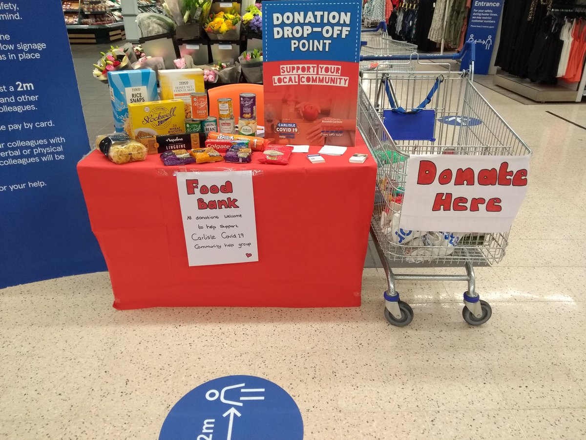 Food collection in-store today in aid of @CovidAid  #community #fooddonations #everylittlehelps #carlisle #cumbria #COVID19