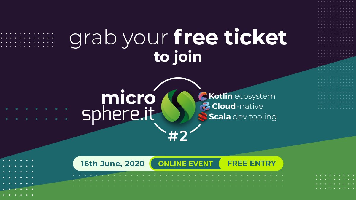 We invite you all to join free online event micro.sphere.it 🔥 in section dedicated to #Kotlin you will have a chance to hear:

✅ Marcin Moskala, founder of Kt. Academy
✅ Raul Raja, CTO &amp; Co-funder at 47 Degrees &amp; Arrow maintainer

Tickets 👉 hopin.to/events/micro-s…
