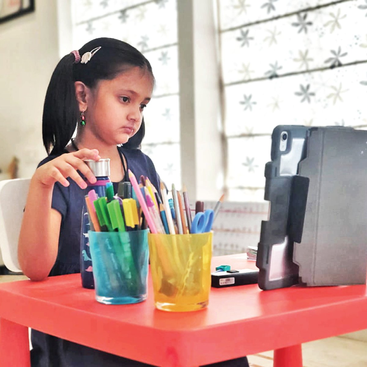 LakshmiManchu's tweet photo. My little girl is starting 1st grade! I still remember her being so small and tiny like it was yesterday. They really grow up so fast. Here's to the new normal! Need all ur blessings.❣️
#NirvanaManchu #GrowingTooSoon https://t.co/LGwUvfgv4p