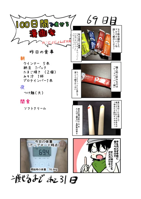 「100日間で痩せる漫画家」
69日目
(毎日19時頃アップします!)

つけ麺…ほんとは昼食べたかった。

#100日間で痩せる漫画家
#ダイエット 