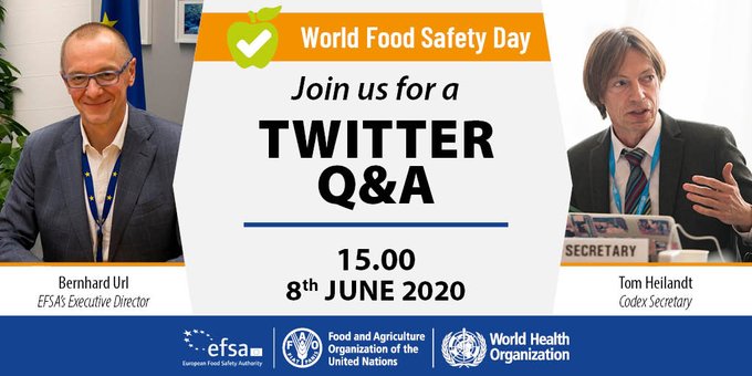 GIS_gov's tweet photo. 🍏 Dołącz do LIVE Q&A na Twitterze @EFSA_EU dziś o 15:00.
✅ Zachęcamy do zadawania pytań z użyciem #AskEFSA i aktywnego udziału w dyskusji.
✅ Odpowiedzi na pytania udzielą #CodexSecretary Tom Heilandt oraz Bernhard Url @BUrl_EFSA.
#WorldFoodSafetyDay2020 #FoodSafety https://t.co/cSuC39H2Tb