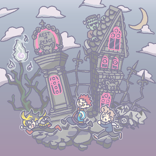 夜は墓場で運動会 ホヨヨタのイラスト 夜は墓場で運動会 ホヨヨタのイラスト