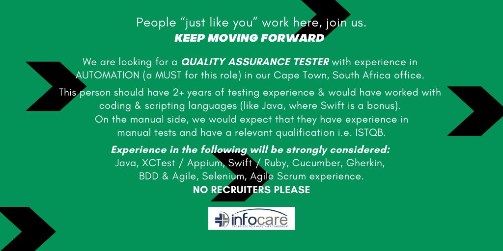 Make a move! 

#Automation #ITjobsSouthAfrica