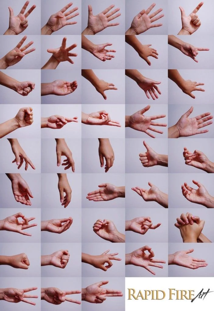 手を描くのが苦手な人必見！そんな時はこの画像!!