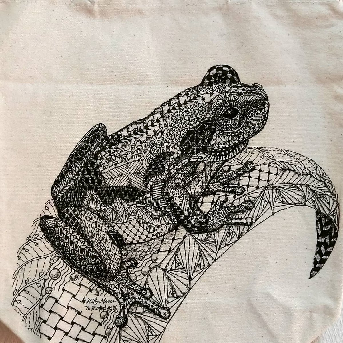 To hundred》 No.86 雨蛙 #tohundred #killymirrorfactory #zentangle