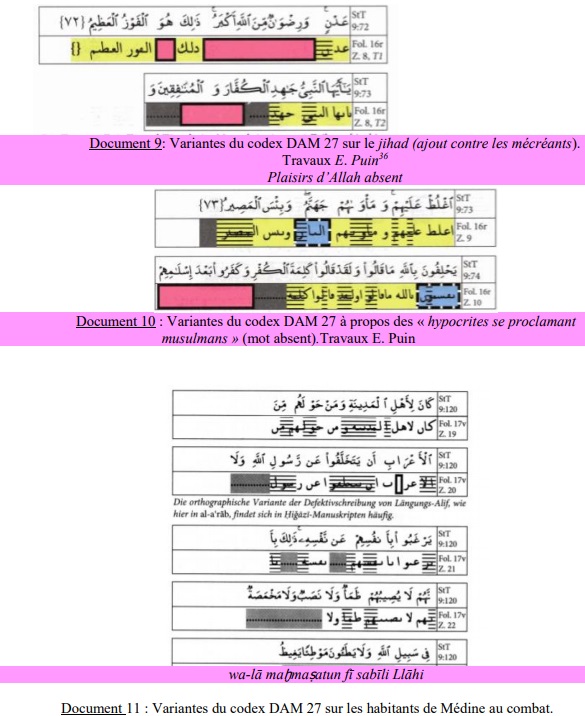 Le verset 9-80 ne conditionne le pardon qu’à la seule croyance en Allah : absence du Messager.Sur la couche supérieure, donc postérieure, le verset 9-18 remplace la Zakat par le Jihad.D’une manière générale, toutes les injonctions au combat sont sur la couche supérieure.