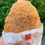 豪快にかぶりつきたくなる!？片手では収まらない巨大唐揚げ!