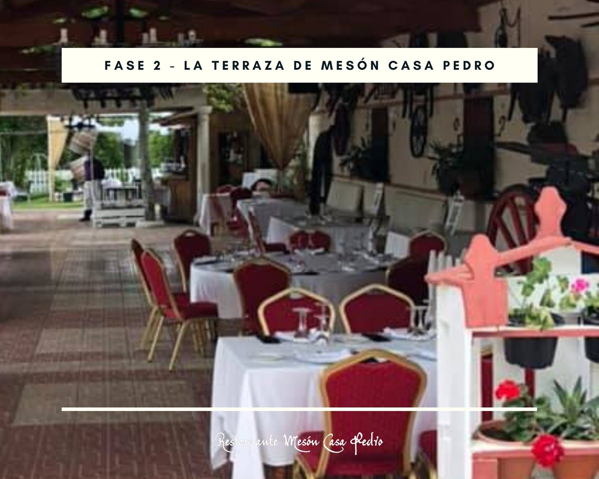 En la Fase 2️⃣ queremos seguir disfrutando con vosotros en la terraza de Mesón Casa Pedro

Recuerda que es mejor que reserves en el 📞 983 528 578