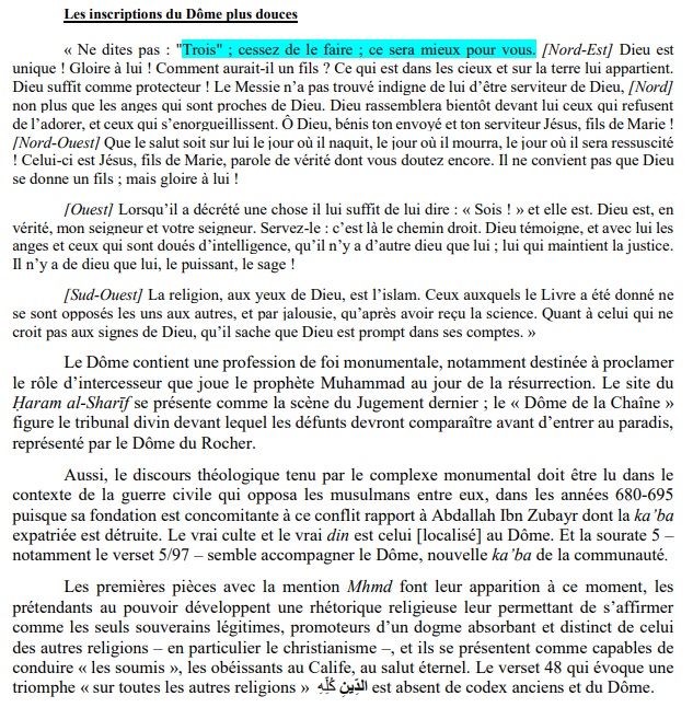 Les 1eres pièces de monnaie avec la mention de Mohamed font également leur apparition … car, dans le cadre de la guerre civile qui oppose Abd el Malik à Abdallah Ibn Zubayr, il s’agit de développer une nouvelle rhétorique religieuse.