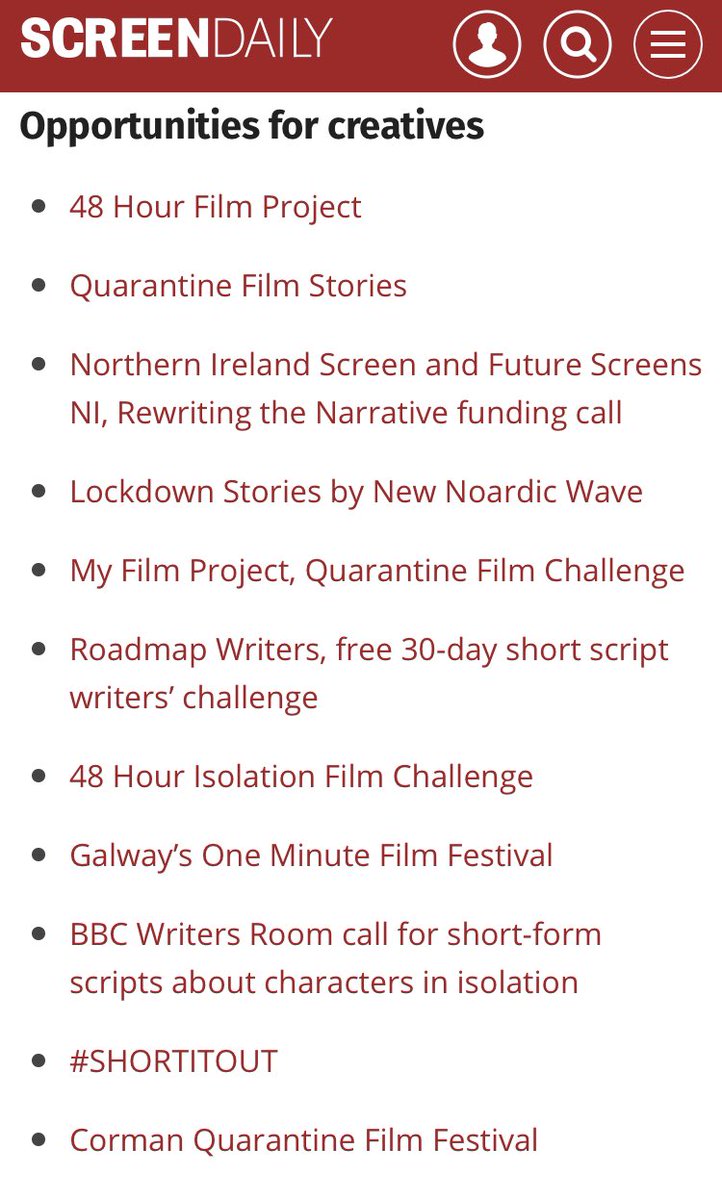 DepictShorts's tweet image. 🤦🏻‍♀️For those of you that missed this year’s Depict deadline, feel free to continue sharing your 90 secs or under shorts w/ #shortitout for a little extra exposure + take a look at some of these other initiatives c/o @Screendaily screendaily.com/features/at-a-…