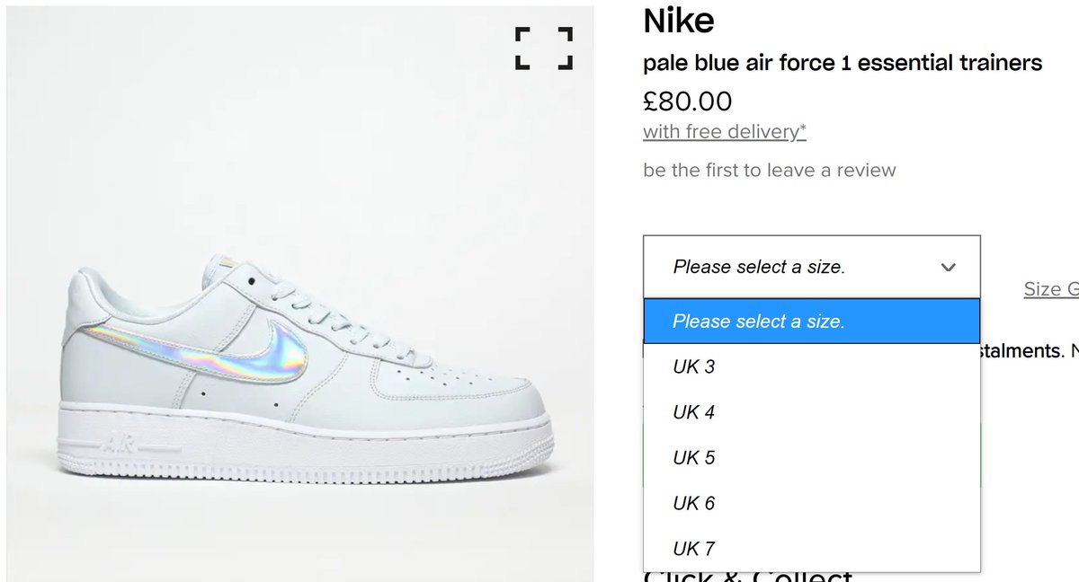 nike pale blue air force 1 essential trainers