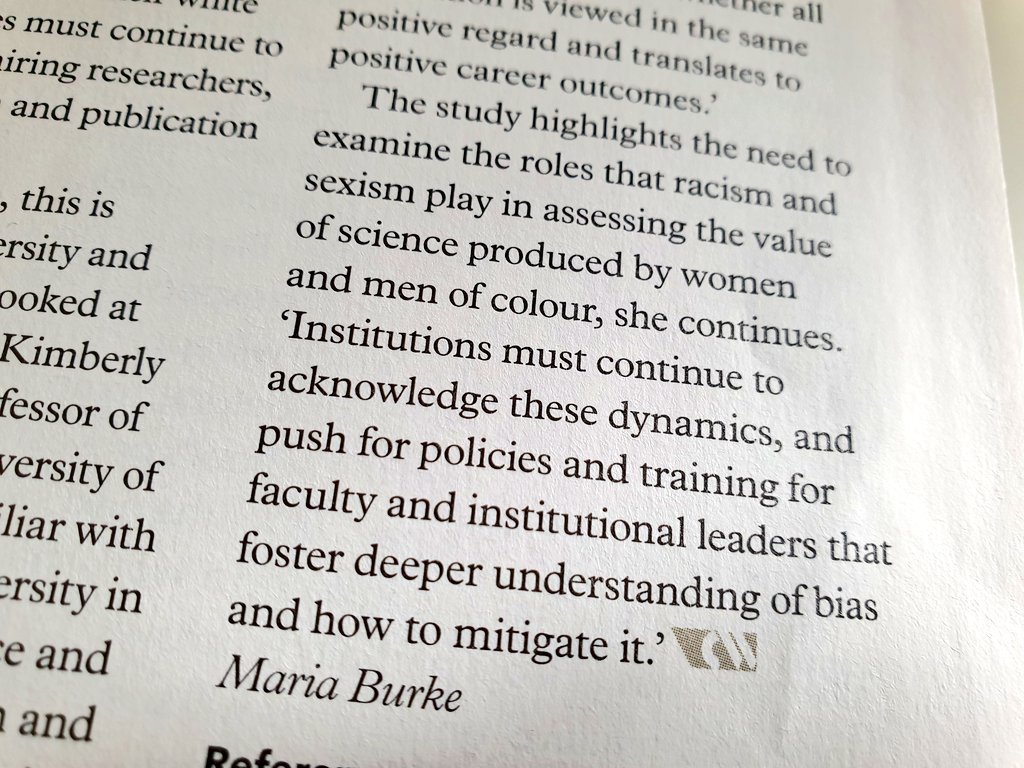 Okay, maybe one more. I wonder if Hudlicky & @angew_chem would care to comment on this conveniently timed article in this month's issue of @ChemistryWorld. #DiversityinSTEM 👏🏼 Breeds 👏🏼 Innovation 💪🏼❤

#WomenInSTEM #POCinSTEM #MinoritiesInSTEM #LGBTQinSTEM #STEMInternational 🌍