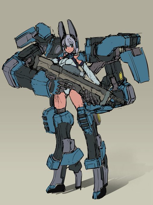 以前描いたメカ少女落書き 