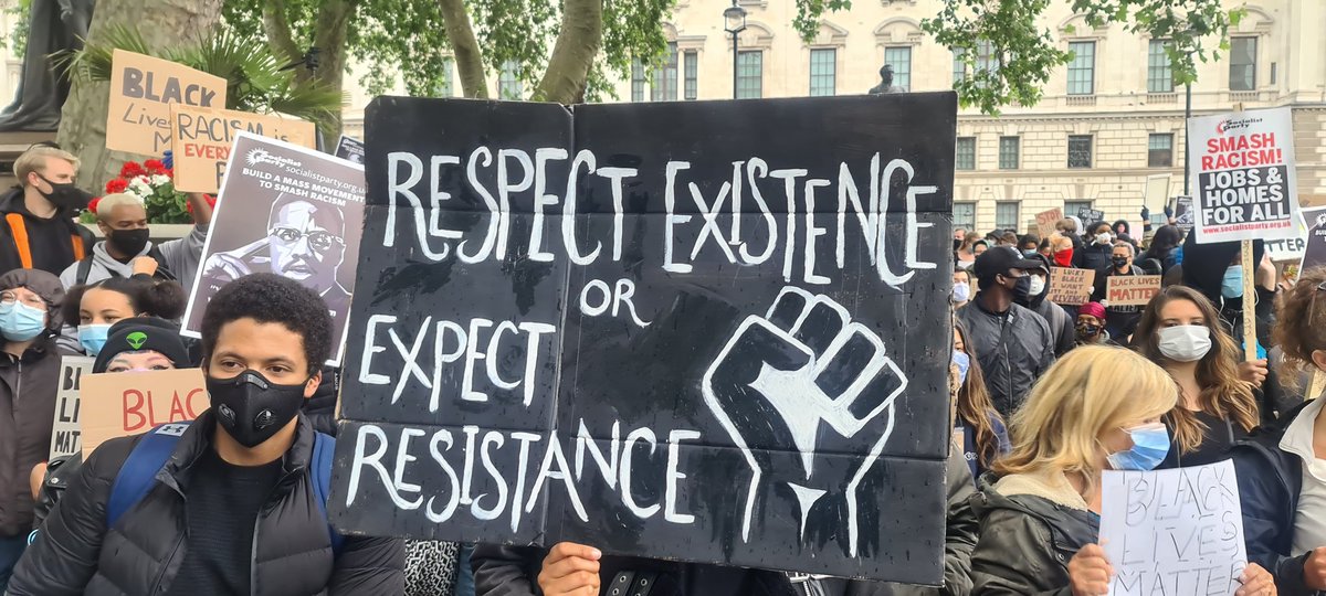 AhmedKaballo's tweet photo. #BlackLivesMatter protest happening right now in Parliament Square!

#SayTheirNames 
#BlackLivesMatterUK https://t.co/QllyLszof3