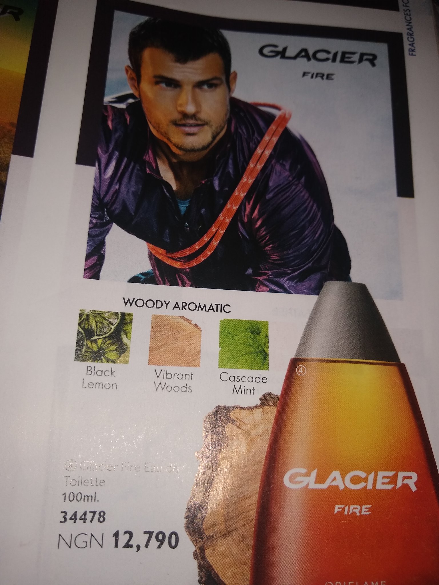 Oriflame glacier fire online perfume price