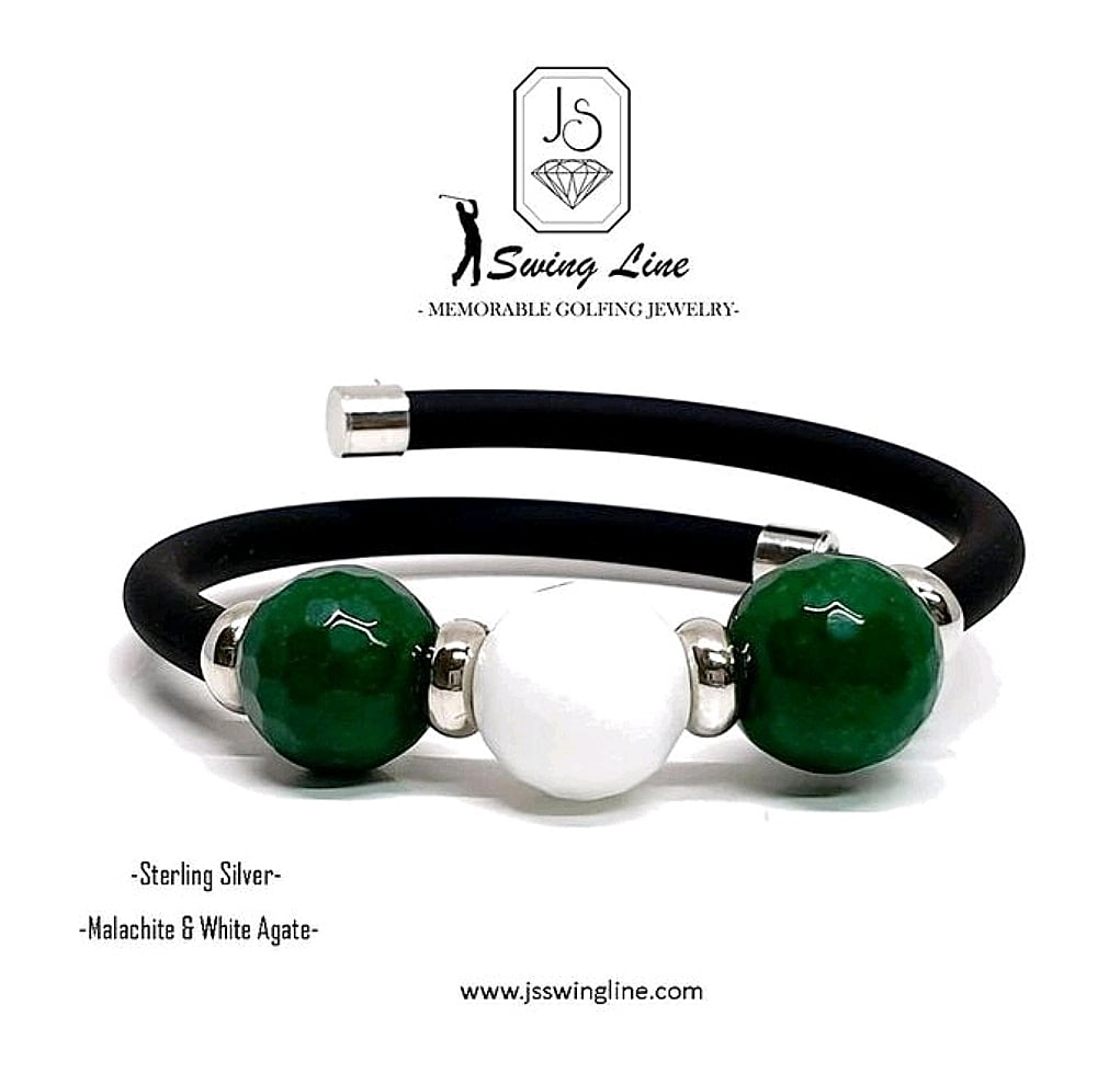 Triple Swing Bracelet💫⛳ ⚠️Malachite brings to you concentration
⚠️White agate brings to you serenity

Would you like some green? 🏌️‍♀️❤ #golfshops #golfplayers #ladygolf #summergolf
#bracelets #beautifulgolfcourses
#beautifulgolf #womangolfer #proshops #jsswingline #golfinglovers