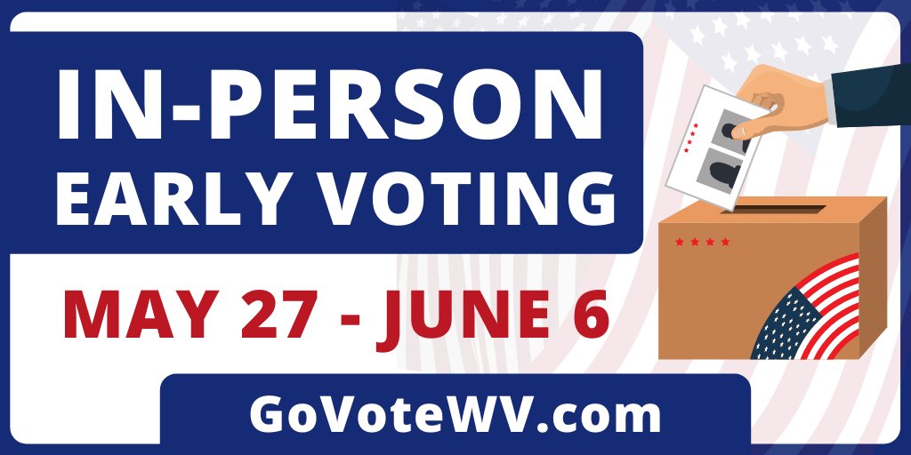 wvsosoffice's tweet photo. TODAY, June 6, is the final day to participate in early voting! Lookup your local early voting locations and hours at https://t.co/Ah2y77KkgI.
In-person voting will also take place on Election Day, Tuesday, June 9. For more election information, visit https://t.co/jKiiuwpUtC https://t.co/ighwvrZWlC