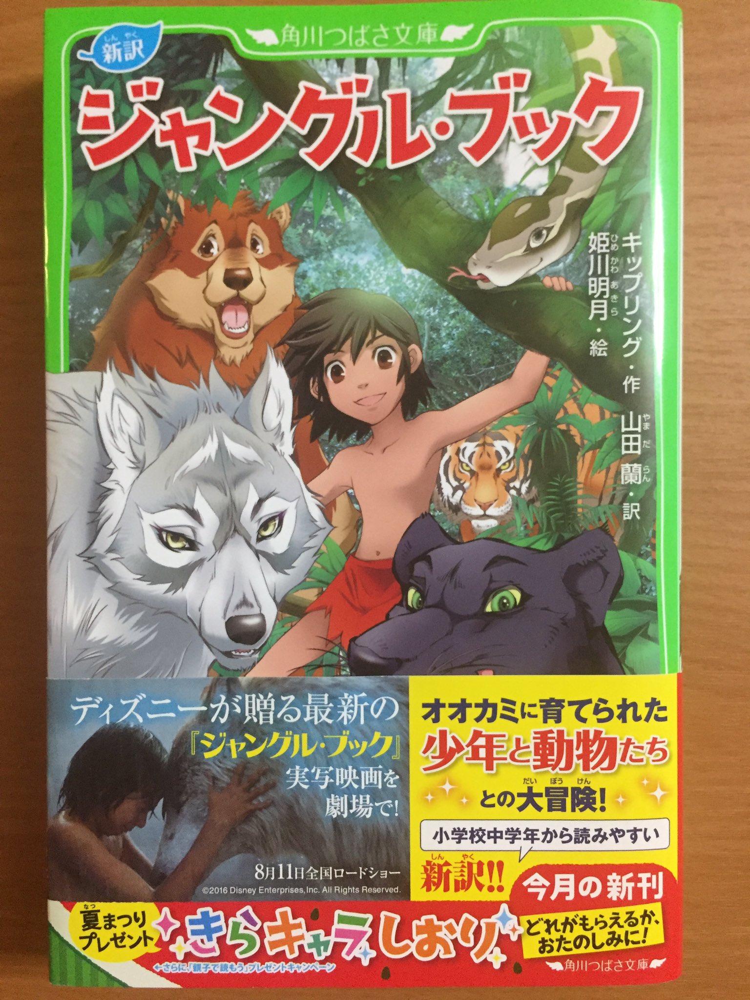 姫川明輝 京都ちおん舎個展11月 21日 23日 ジャングルブック 16年映画公開に合わせてのつばさ文庫の新訳版で挿絵描かせていただきました 子供の頃に羨ましかったモーグリ 昔のディズニーのアニメも好きですがこの 少年以外全部cg 版は完成とても