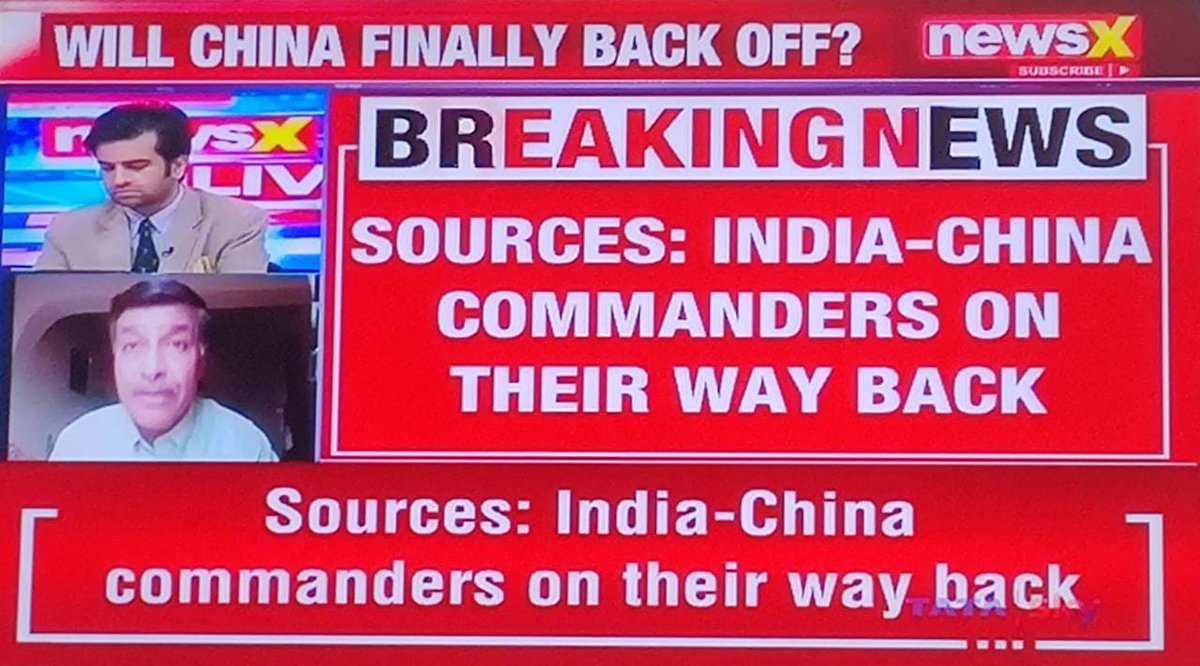 NewsX's tweet photo. #OperationLAC | It is not a defeat to either side about the meeting going inconclusive. : COL. (R.) Shailendra Singh - Defence & Strategic Expert on #NewsX
@UdayPratapSingh https://t.co/iOWEc4ucyK