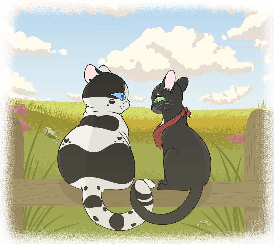 I drew Ravenpaw and Barley for Valentines Gay 💕💕 : r/WarriorCats