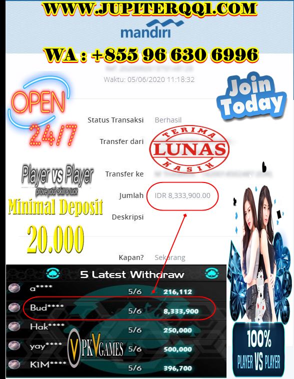 JupiterqqO's tweet photo. #pokerOnline #situsonline #PecintaPoker #jupiterqq #tembakikan #sakong #domino #sabungayam #situspokeronline #situspoker #cewsexy #hot #aduqq #togel #bola #sepakbola #poker #slot #stayhome #corona #covid19 #bali #indonesia #pokermania #bandarq #roulette #jawa #jakarta #bandung https://t.co/qv5X2voWJE