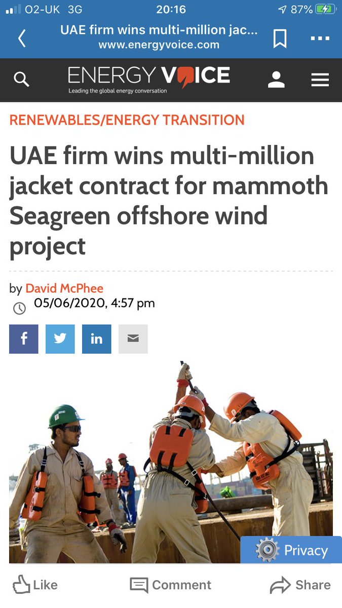 eccofinishing's tweet photo. So much for keeping this work here in the UK shocking decision but everything is about price let’s not even consider the environmental impact sailing from UAE to Scotland #britishjobs #britishcontent #offshorewind https://t.co/ny1umiMYGm