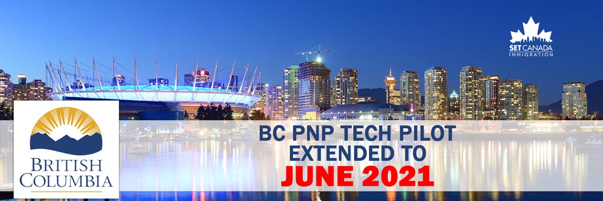 setcanada's tweet photo. The #BCPNP #TechPilot has been extended to June 2021 to provide British Columbians Tech Employers with the continued ability to recruit and retain #internationaltalent when local skilled workers are unavailable. Read More: https://t.co/qE5KZpc5kV…/ #MigrateCanada #CanadaPR https://t.co/jjZe1LAroR