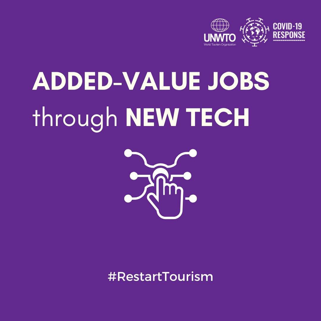 UNWTO's tweet photo. Technology and innovation are fundamental to #RestartTourism.

Our Global Guidelines to Restart Tourism are a set of measures to mitigate the impact of COVID19 on the tourism sector in a safe, responsible and sustainable manner.
👉https://t.co/DM07aa27rv https://t.co/ceEETf3XyN