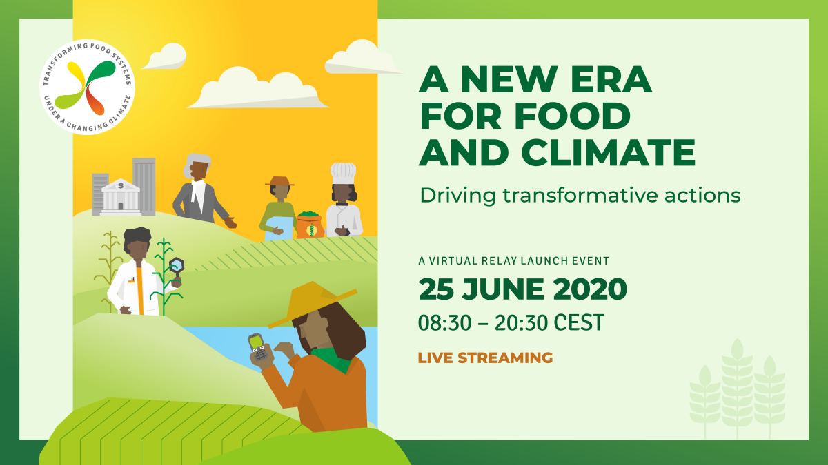 cultivatecomms's tweet photo. Join @CGIARclimate &amp; partners for an around-the-world virtual relay event on a #NewEra4Food to future-proof our #foodsecurity, #nutrition &amp; health. 

Tune in on June 25, 2020, from 08:30-20:30 CEST. 

Register now: https://t.co/vOX5WrCDDo @CGIAR https://t.co/8CKEIOuxSU