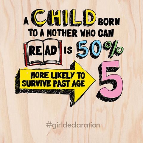 DewjiFoundation's tweet photo. A child born to a literate mother is 50% more likely to survive past the age of five. The global increase in women's education in recent decades has prevented more than 4 million children deaths. https://t.co/PK9tFyVlG9