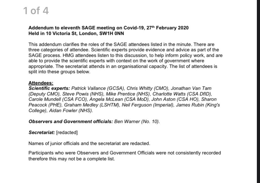 12/. The SAGE Meeting the NEXT DAY didn’t mention hospitalisation rates.SAGE were talking about 60-80% of population getting infected, with no discussion of containment?They were calculating 500k deaths - and that was without modelling any deaths due to lack of NHS capacity?