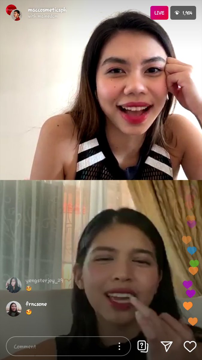 Jillpabs's tweet photo. Yeeeeey! Done watching her Ig Live. Suppeeer kakaenjoy! Sayaaa! 😊💖💋💄
@mainedcm @maccosmeticsph https://t.co/5ct73ZftWd