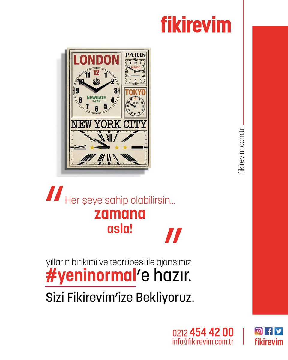 Dünyanın en değerli kavramıdır zaman.Bir fiyatı bulunmayan ve sahip olunması mümkün olmayan tek şey...Bize göre,hırsızın en kötüsü zaman çalandır.İşte biz bu kadar değerli olan zamanımızı,sizler için harcıyoruz.İşin tuhafı severek yapıyoruz bunu.#yeninormal #reklamajansı #zaman