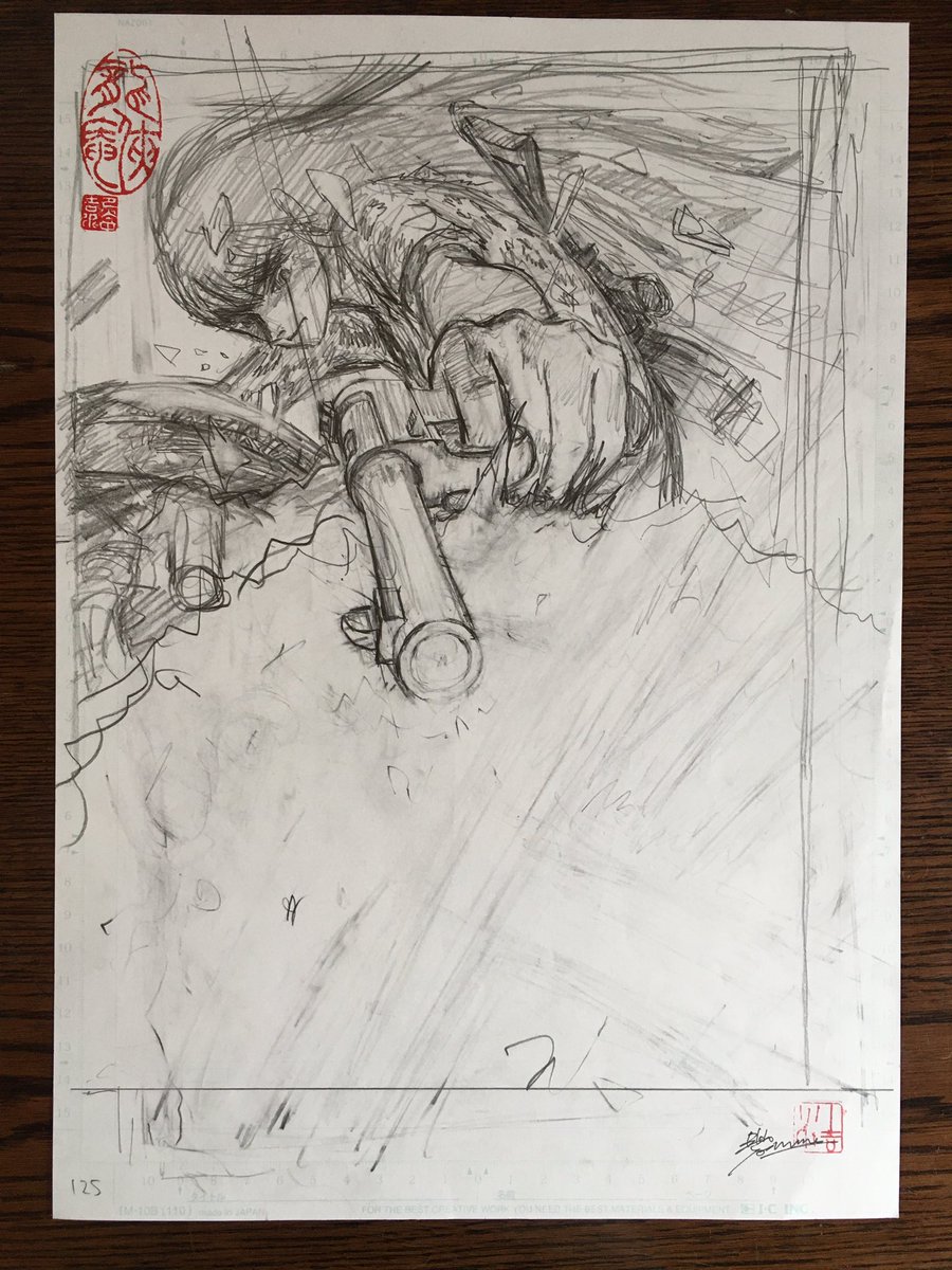 RYUKOyoshimizu's tweet photo. Pencil draft pages of Ryuko.

October 2020 Paris.
@galerieartsfactory https://t.co/mXdJM1KKxI