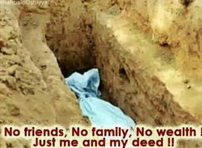 ZADIIK5's tweet photo. Mankind loves worldly beings and things, but when one dies, they will be alone in the grave with nothing but their deeds. So avoid love of this world, rather love good deeds. https://t.co/zlKVtxAqnn