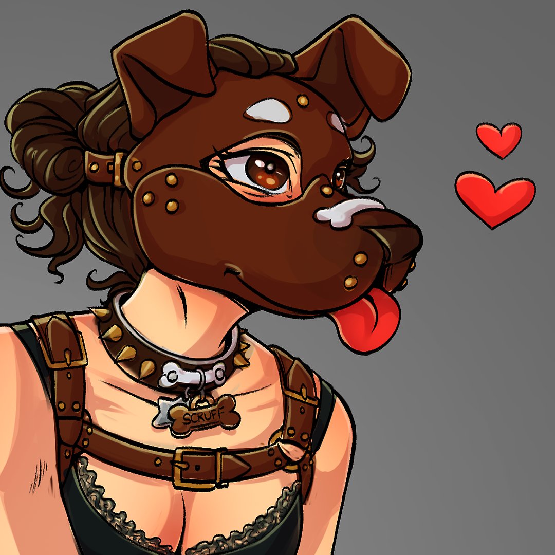 Finished adorable petplay commission for. 