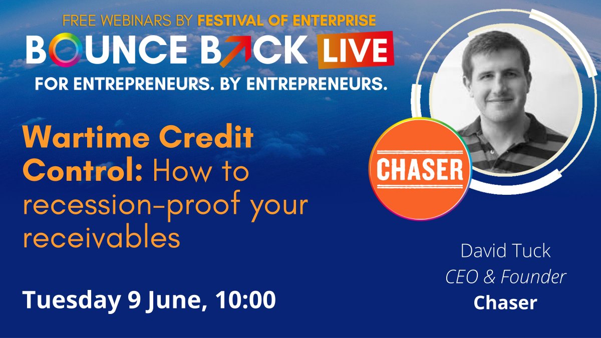 Join our webinar with @EnterpriseExpos where @chaser_david will provide crucial credit control guidance to ensure your business can #BounceBack after Covid-19 ๐๐ https://t.co/yIRM5Id4Kc
#FestivalofEnterprise #RecessionProof #BusinessSupport #Entrepreneur #SME https://t.co/GBHWq6voGt