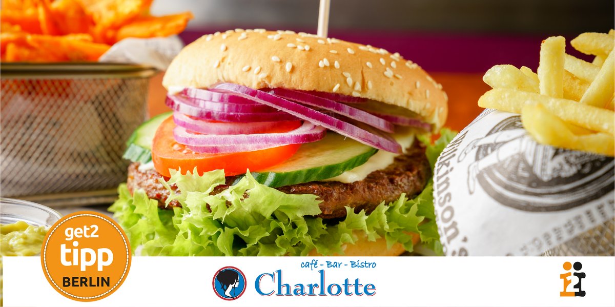 get2card's tweet image. #WeLoveBerlin NEU DABEI! Charlotte - Café- Bar- Bistro mitten im Herzen der Spandauer Altstadt! Ob selbstgemixte Cocktails oder leckere Burger - die Charlotte ist seit Jahren eine angesagte Adresse für Jung und Alt. get2Angebot: Burger, Nachos und Flammkuchen 2for1!