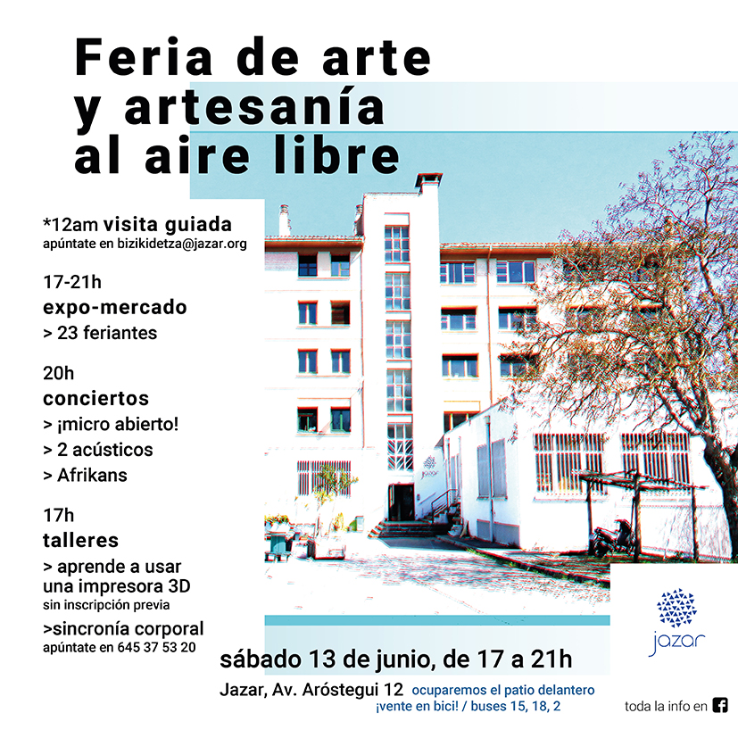 ¡Acércate este sábado 13 de junio al esperado reencuentro que organizamos en Jazar!
Podrás visitar a feriantes, hablar en primera persona con artistas y artesanas, llevarte objetos únicos y disfrutar de un par de sesiones de aprendizaje.
¿nos acompañas?
#mercado #feria #alegria