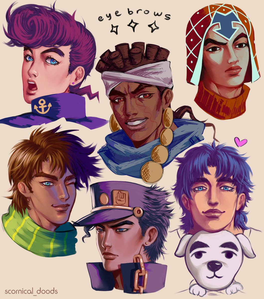 eyebrow gang ? forgot to post this from ig lol #jjba 