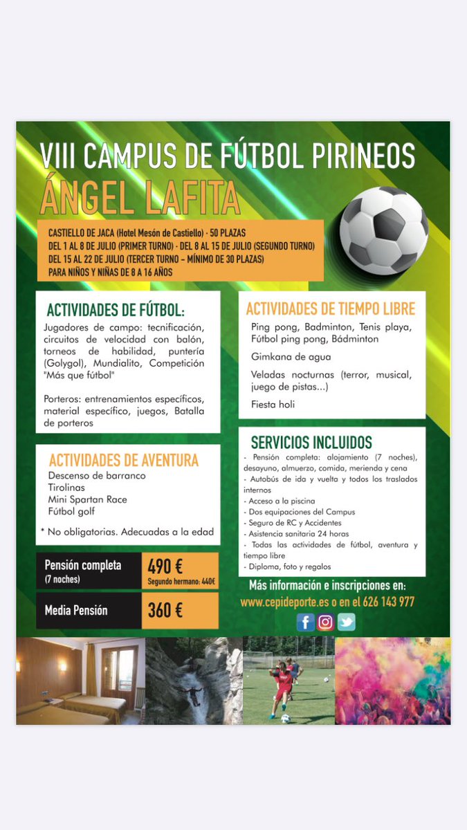 Campus de Fútbol Pirineos Ángel Lafita tweet media