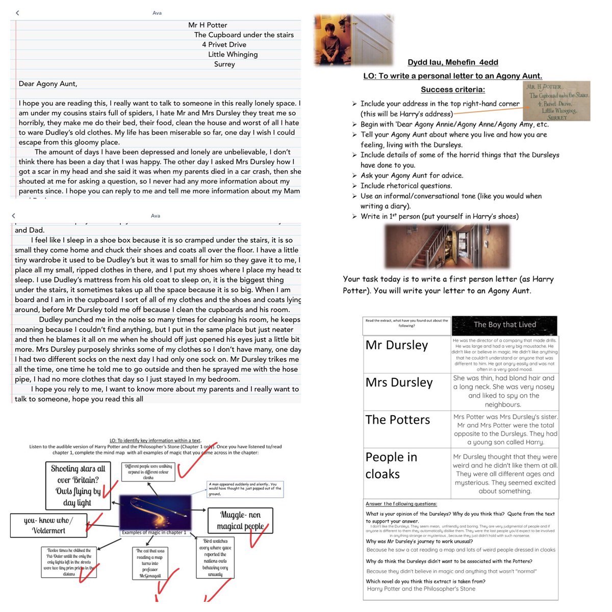 This week, we started work on Harry Potter and the Philosopher’s Stone. We have studied chapter 1, identified what magic we have encountered so far, empathised with Harry and written a first person letter. #distancelearning