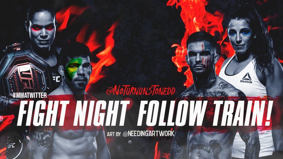 NoTurnUnstonedd's tweet image. #UFC250 FIGHT NIGHT FOLLOW TRAIN!!🔥💯  

1. RETWEET &amp;amp; LIKE this Post.
2. Follow Me &amp;amp; all MMA fans that RT/Like.
3. Drop your fight predictions in the thread.
4. Watch your following grow &amp;amp; connect with new fans!🚆

YouTube 👉🏼 youtu.be/4nxmdMbGfgo
Art by: @needingartwork🔥